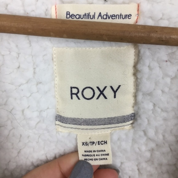 [Roxy] Sherpa Lined Double Buttoned Jacket Cozy - Picture 3 of 8
